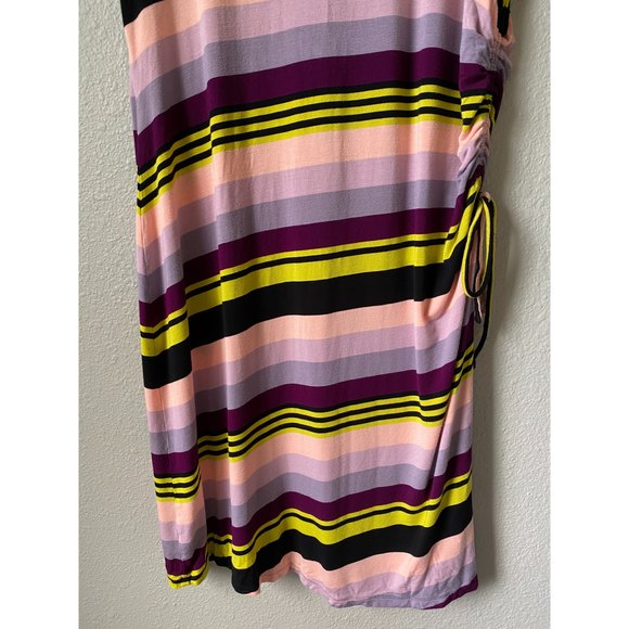 Torrid multi stripe jersey drawstring side t-shirt dress - Picture 8 of 13